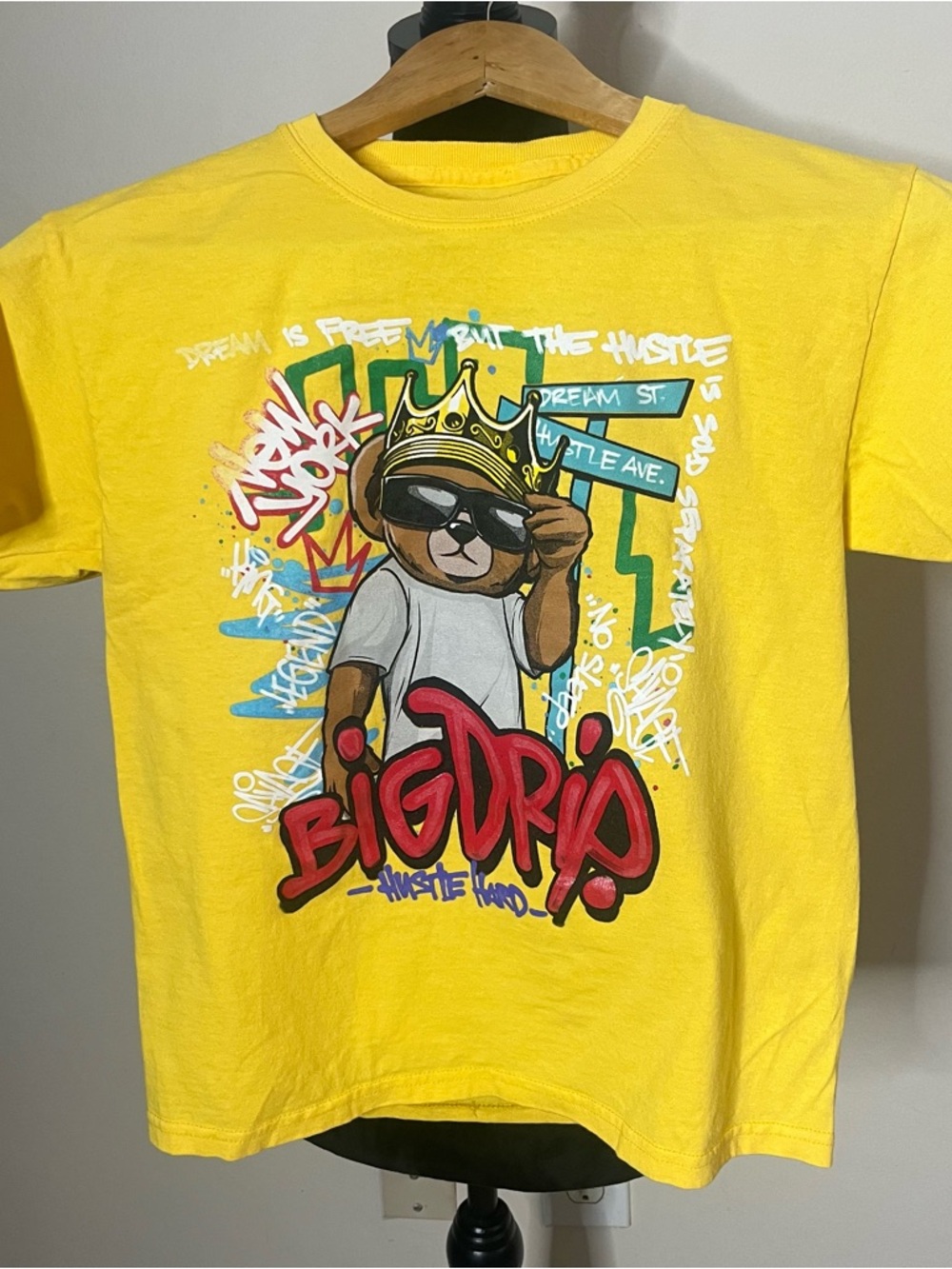 Vibes Big Drip Graphic Tee - Yellow‎ Big Kids Sz M